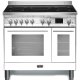 Lofra PBPD96MFTE/5I Cucina freestanding Elettrico Piano cottura a induzione Acciaio inox, Bianco A 2