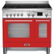 Lofra PRD96MFTE/5I Cucina freestanding Elettrico Piano cottura a induzione Rosso, Acciaio inox A 2