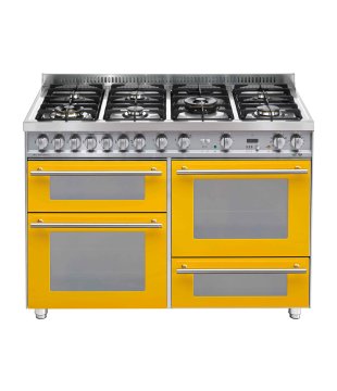 Lofra PG126SMFET+DMFT/2AEO Cucina freestanding Elettrico Gas Acciaio inox, Giallo A