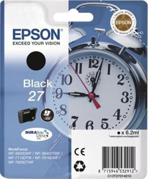 Epson Alarm clock 27 DURABrite Ultra cartuccia d'inchiostro 1 pz Originale Nero