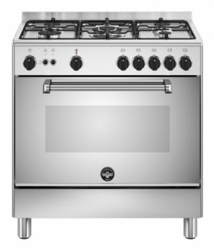 CUCINA 80X50CM 5F/GAS F.GAS VENT. AMERICANA INOX