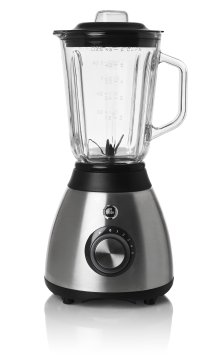 Melchioni Frullo Glass Frullatore da tavolo 600 W Nero, Acciaio