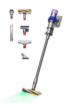 Dyson V15 Detect Fluffy aspirapolvere senza filo Blu, Nichel Senza sacchetto