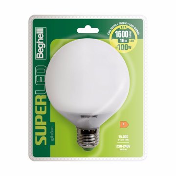 Beghelli Super LED Lampadina a risparmio energetico Bianco neutro 4000 K 16 W E27 F