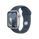 Apple Watch Series 9 GPS Cassa 41mm in Alluminio Argento con Cinturino Sport Blu Tempesta - S/M 2