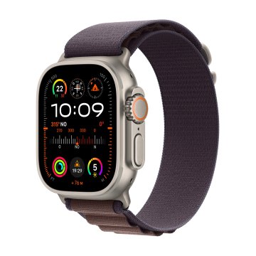 Apple Watch Ultra 2 GPS + Cellular, Cassa 49m in Titanio con Indigo Alpine Loop - Medium