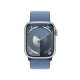 Apple Watch Series 9 GPS Cassa 41mm in Alluminio Argento con Cinturino Sport Loop Blu Inverno 3