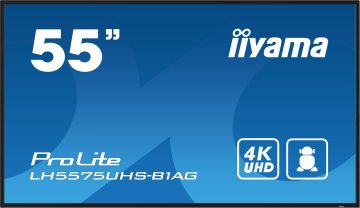 iiyama LH5575UHS-B1AG visualizzatore di messaggi Pannello piatto per segnaletica digitale 138,7 cm (54.6") LCD Wi-Fi 500 cd/m² 4K Ultra HD Nero Processore integrato Android 11 24/7