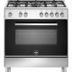 Bertazzoni La Germania Futura FTR855EXV/24 cucina Elettrico Gas Nero, Acciaio inox A 2