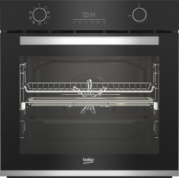 Beko b300 Forno Multifunzione BBIMA13302BMPE Pirolitico con AirFry, , 9 Funzioni, A+, Cristallo Nero e Inox