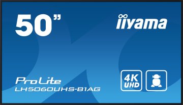 iiyama LH5060UHS-B1AG visualizzatore di messaggi Pannello A digitale 125,7 cm (49.5") LED Wi-Fi 500 cd/m² 4K Ultra HD Nero Processore integrato Android 11 24/7