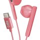 SBS Studio Mix 65c Cuffie Cablato In-ear Musica e Chiamate USB tipo-C Corallo, Rosso 2