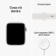 Apple Watch SE GPS 44mm Cassa in Alluminio color Argento con Cinturino Sport Band Bianco - Regular 9