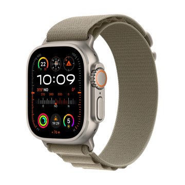 Apple Watch Ultra 2 GPS + Cellular, Cassa 49m in Titanio con Olive Alpine Loop - Medium