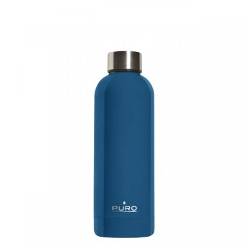 PURO Hot&Cold Glossy Bicicletta, Uso quotidiano, Fitness, Sport 500 ml Acciaio inox Blu