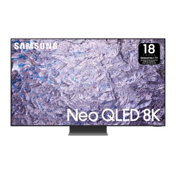 Samsung Series 8 TV QE75QN800CTXZT Neo QLED 8K, Smart TV 75" Processore Neural Quantum 8K, Dolby Atmos e OTS+, Titan Nero 2023