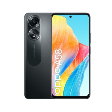 OPPO A58 4G Smartphone, AI Doppia fotocamera 50+2MP, Selfie 8MP, Display 6.72” 60HZ LCD FHD+, 5000mAh, RAM 6 (Esp 2GB/4GB/6GB)+ROM 128GB (esp1TB), IP54, [Versione Italia],Glowing Nero