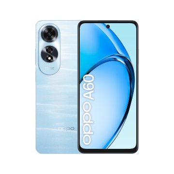 OPPO A60 Smartphone, AI Doppia Fotocamera 50+2MP, Selfie 8MP, Display 6.67” 90HZ LCD HD+, 5000mAh, RAM 8(Esp4GB/6GB/8GB)+ROM 256GB (esp1TB), IP65, Ripple Blue