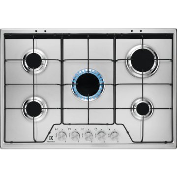 Electrolux KGS7524SX Acciaio inox Da incasso 74 cm Gas 5 Fornello(i)