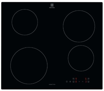 Electrolux Serie 300 KIB60424CK Nero Da incasso 60 cm Piano cottura a induzione 4 Fornello(i)