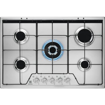 Electrolux KGS7534SX Acciaio inox Da incasso 74 cm Gas 5 Fornello(i)