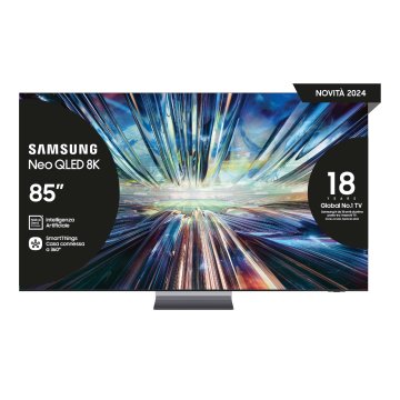 Samsung TV Neo QLED 8K 85” QE85QN900DTXZT Smart TV Wi-Fi Graphite Nero 2024, NQ8 AI GEN3 Processor 8K, 8K AI Upscaling Pro, Infinity Air Design, Dolby Atmos