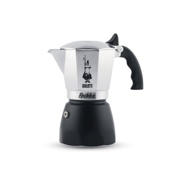 Bialetti Brikka Moka 0,1 L Nero, Acciaio inox