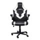 Trust GXT 703W RIYE Sedia per gaming universale Nero, Bianco 4