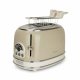 Ariete Vintage 155 Tostapane 2 fette di pane - con pinze - 6 livelli di tostatura - 810 Watt- Acciaio Inox - Linea - Beige 3