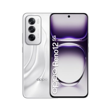 OPPO Reno12 5G AI Smartphone, Tripla fotocamera 50+8+2MP, Selfie 32MP, Display 6.7” 120HZ AMOLED FHD+, 5000mAh, RAM 12GB(Esp4GB/8GB/12GB)+ROM 256GB, [Versione Italia], Astro Argento