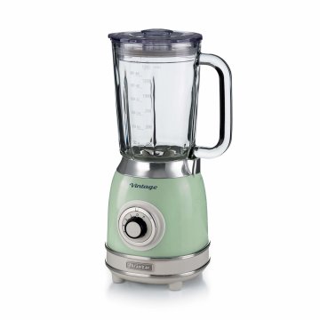 Ariete 583, Frullatore Vintage con tazza in vetro da 1,5 Litri, 4 Lame in Acciaio Inox, 4 Velocità + Pulse,1000 Watt, Verde