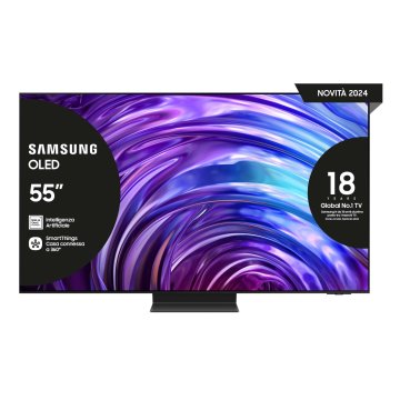 Samsung TV OLED 4K 55" QE55S95DATXZT Smart TV Wi-Fi Graphite Nero 2024, Processore NQ4 AI GEN2, OLED Glare Free, Infinity One Design, Dolby Atmos
