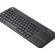 Logitech K400 Plus Tastiera Wireless Touch TV, Facili Controlli Multimediali e Touchpad Integrato, Tastiera HTPC per TV Collegata al PC, Windows, Android, Chrome OS, Laptop, Tablet 12