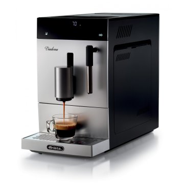 Ariete 1452 Diadema, Macchina da caffè automatica, 1350W, 19 bar di pressione, Per caffè, americano e acqua calda, Dispositivo Cappuccino, Display LED, Erogatore Regolabile, Argento