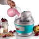 Ariete 643 Ice Cream Maker Party Time, Macchina per fare il gelato, 12W, Capacità 1,5 L, Cestello estraibile con doppio isolamento, Tempo preparazione 30 minuti, Coperchio per aggiunta ingredienti, Az 3