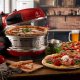 Ariete 927 Pizzeria , Forno pizza doppio, 2300 W, 2 pietre refrattarie, 2 pizze in 4 minuti, 2 termostati, Diametro 32 cm, 5 livelli di cottura, 2 pale in acciaio inox, Rosso 6