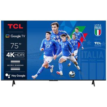 TCL P655 Series Smart TV Ultra HD 4K 75" 75P61B, Dolby Audio, Controlli vocali, Google TV