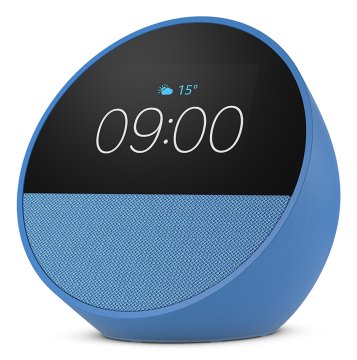 Amazon Nuovo Echo Spot (modello 2024) | Sveglia intelligente con suono di qualità e Alexa | Blu