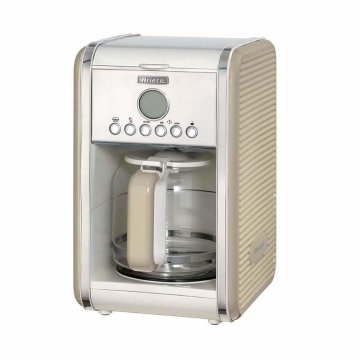 Ariete 1342 Macchina per Caffè Americano - 12 tazze - Caraffa in vetro temperato - Programmazione fino a 24 ore - Autospegnimento - 2000 Watt - Beige