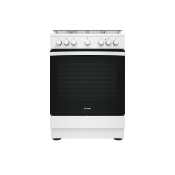 Indesit IS67G4PHW/E/1 Cucina Elettrico Gas Nero, Bianco A