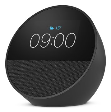 Amazon Nuovo Echo Spot (modello 2024) | Sveglia intelligente con suono di qualità e Alexa | Nero