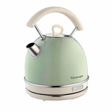 Ariete 2877 Bollitore elettrico 1,7 Litri di Design - Infusi, tè e tisane - Autospegnimento - 2000 Watt - Acciaio Inox - Linea Vintage - Verde