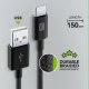 Cellularline Cavo Telato 150 cm - USB to USB-C Cavo telato ultra-resistente 3