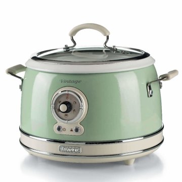 Ariete 2904 Rice Cooker - Cuociriso Elettrico con bowl in ceramica - Sushi fatto in casa - Multicooker - Linea Vintage - 3,5 L - 650 W - Verde