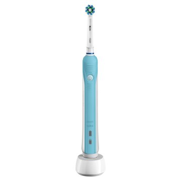 Oral-B PRO 700 Cross Action Adulto Spazzolino rotante-oscillante Blu, Bianco