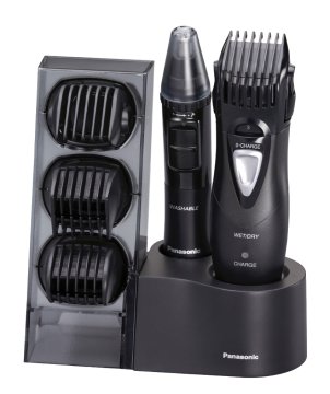 Panasonic ER-GY10, Kit multigrooming per barba, capelli e corpo, 4 pettini accessori, Wet&Dry