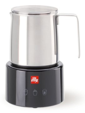 Illy 23760 montalatte e scaldalatte Nero, Acciaio inox