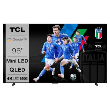 TCL C80 Serie Smart TV Mini LED 4K 98" 98C805, 144Hz, audio Onkyo con subwoofer, Google TV