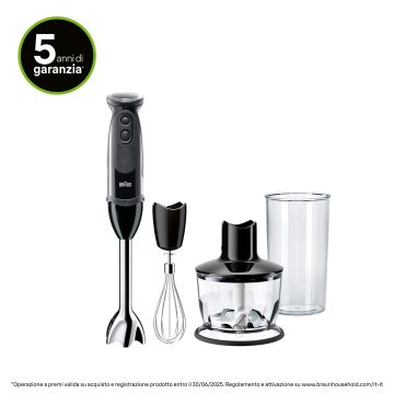 Braun MultiQuick 5 MQ5235BK VARIO Minipimer Frullatore ad immersione Nero