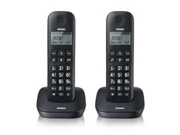 Brondi Gala Twin Telefono DECT Identificatore di chiamata Nero